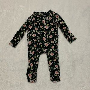 Posh Peanut long sleeve Henley romper ruffle butt